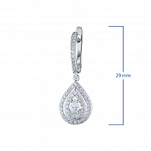 Серьги из белого золота с бриллиантами (изготовление)