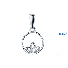 Подвеска из серебра с бриллиантом