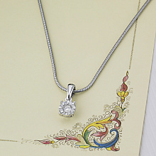 Подвеска из белого золота с бриллиантом (изготовление)