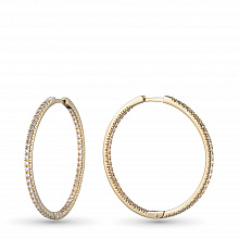 Серьги из желтого золота с бриллиантами (изготовление)