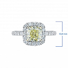 Кольцо из комбинированного золота с бриллиантами (изготовление)