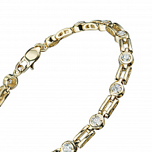 Браслет из желтого золота с бриллиантами (изготовление)