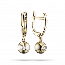 Серьги из желтого золота с бриллиантами (изготовление)