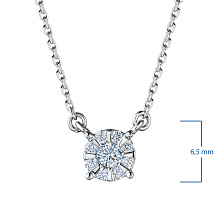 Колье из серебра c бриллиантами