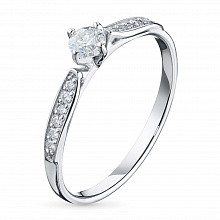 Кольцо из белого золота с бриллиантом (изготовление)