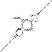 Браслет из серебра c бриллиантами