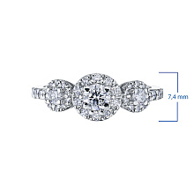 Кольцо из белого золота с бриллиантами