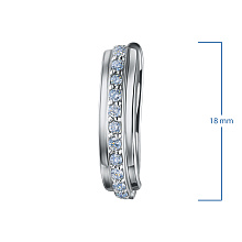 Серьги из серебра c бриллиантами