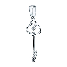 Классическая подвеска из серебра (изготовление) с бриллиантом