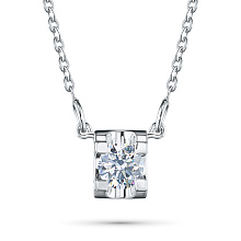 Колье из белого золота с бриллиантом