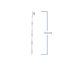 Пусеты из белого золота с бриллиантами