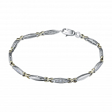 Браслет из комбинированного золота с бриллиантами (изготовление)