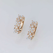 Серьги из красного золота (изготовление) с бриллиантами