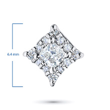 Классическая подвеска из белого золота с бриллиантами