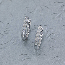 Серьги из белого золота с бриллиантами (изготовление)