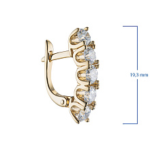 Серьги из желтого золота c бриллиантами