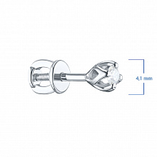 Пусеты из белого золота с бриллиантами (изготовление)