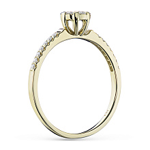 Кольцо из желтого золота с бриллиантами