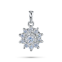 Классическая подвеска из белого золота c бриллиантами