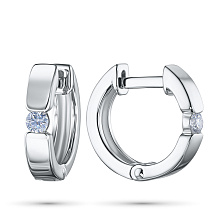 Серьги из серебра с бриллиантом