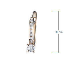 Серьги из красного золота с бриллиантами (изготовление)