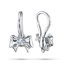 Серьги из серебра с бриллиантом