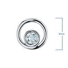 Подвеска из серебра с бриллиантом