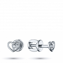 Пусеты из белого золота с бриллиантами (изготовление)