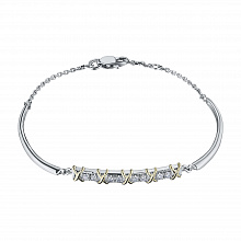 Браслет из белого золота с бриллиантами (изготовление)