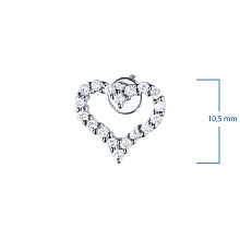 Пусеты из белого золота с бриллиантами (изготовление)