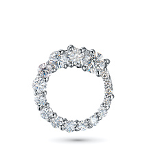 Подвеска из белого золота (изготовление) с бриллиантами