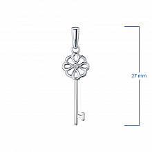 Подвеска из серебра с бриллиантом