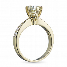 Кольцо из желтого золота с бриллиантами (изготовление)