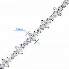 Браслет из белого золота с бриллиантами (изготовление)