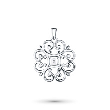 Классическая подвеска из серебра (изготовление) с бриллиантом