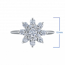 Кольцо из белого золота с бриллиантами (изготовление)