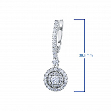 Серьги из белого золота с бриллиантами (изготовление)