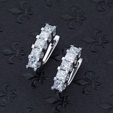 Серьги из белого золота с бриллиантами (изготовление)