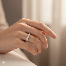 Кольцо из белого золота c бриллиантами