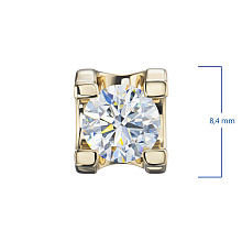Подвеска из желтого золота с бриллиантом