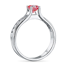 Кольцо из белого золота c бриллиантами выращенными