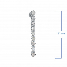 Пусеты из белого золота с бриллиантами (изготовление)