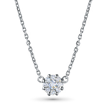 Колье из серебра c бриллиантами