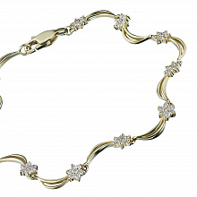 Браслет из желтого золота с бриллиантом (изготовление)