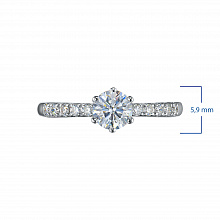 Кольцо из белого золота c бриллиантами