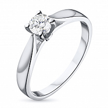 Кольцо из белого золота с бриллиантом (изготовление)