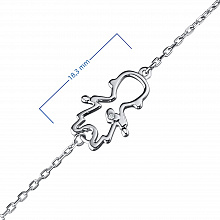 Браслет из серебра с бриллиантом (изготовление)