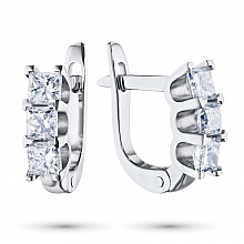 Серьги из белого золота с бриллиантами (изготовление)