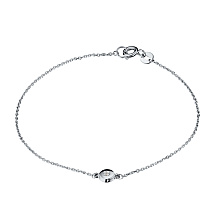 Браслет из белого золота с бриллиантом