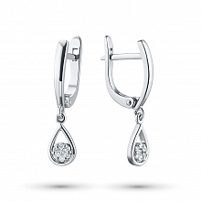 Серьги из белого золота с бриллиантами (изготовление)